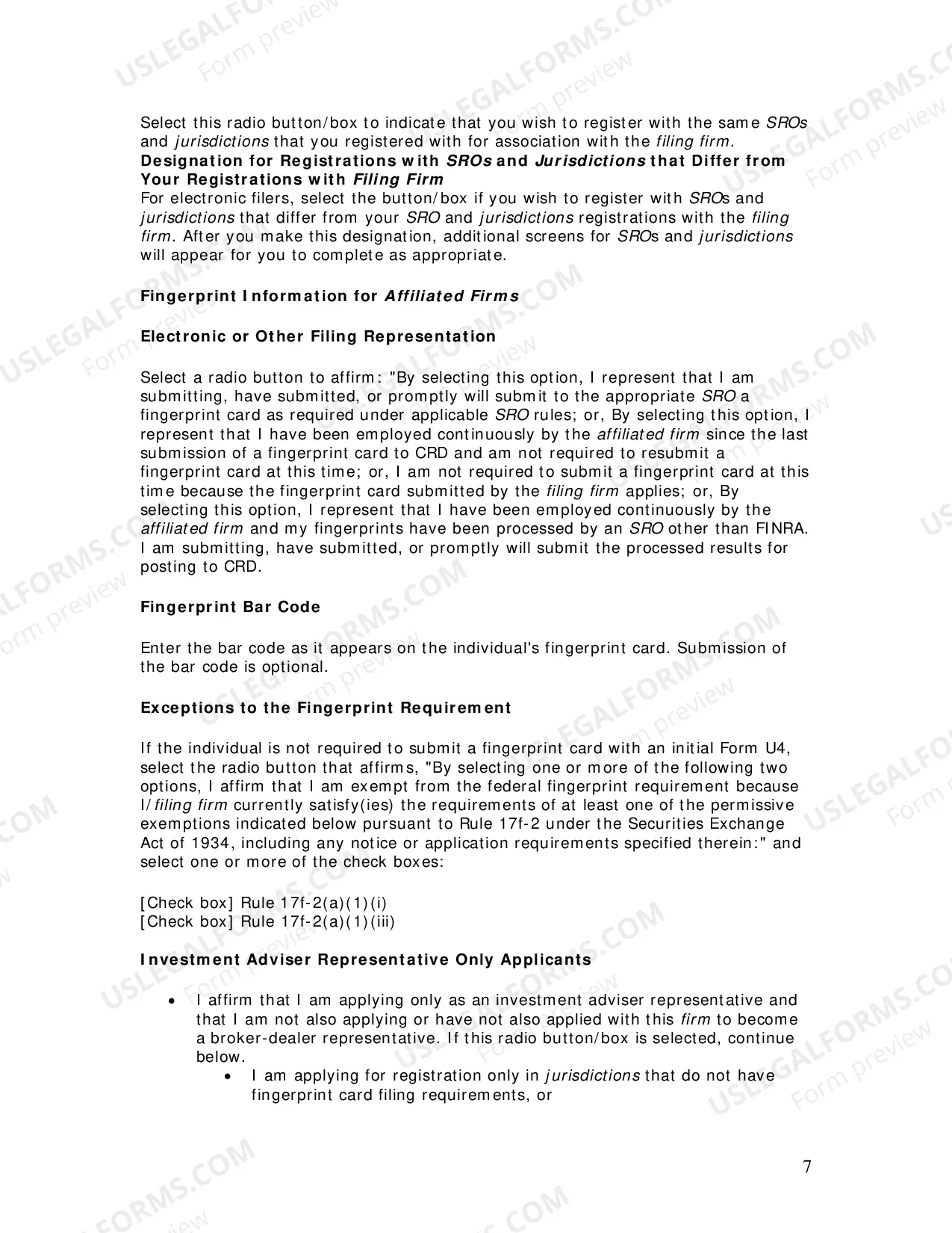 Preview Investment Adviser Agent Registration Instructions