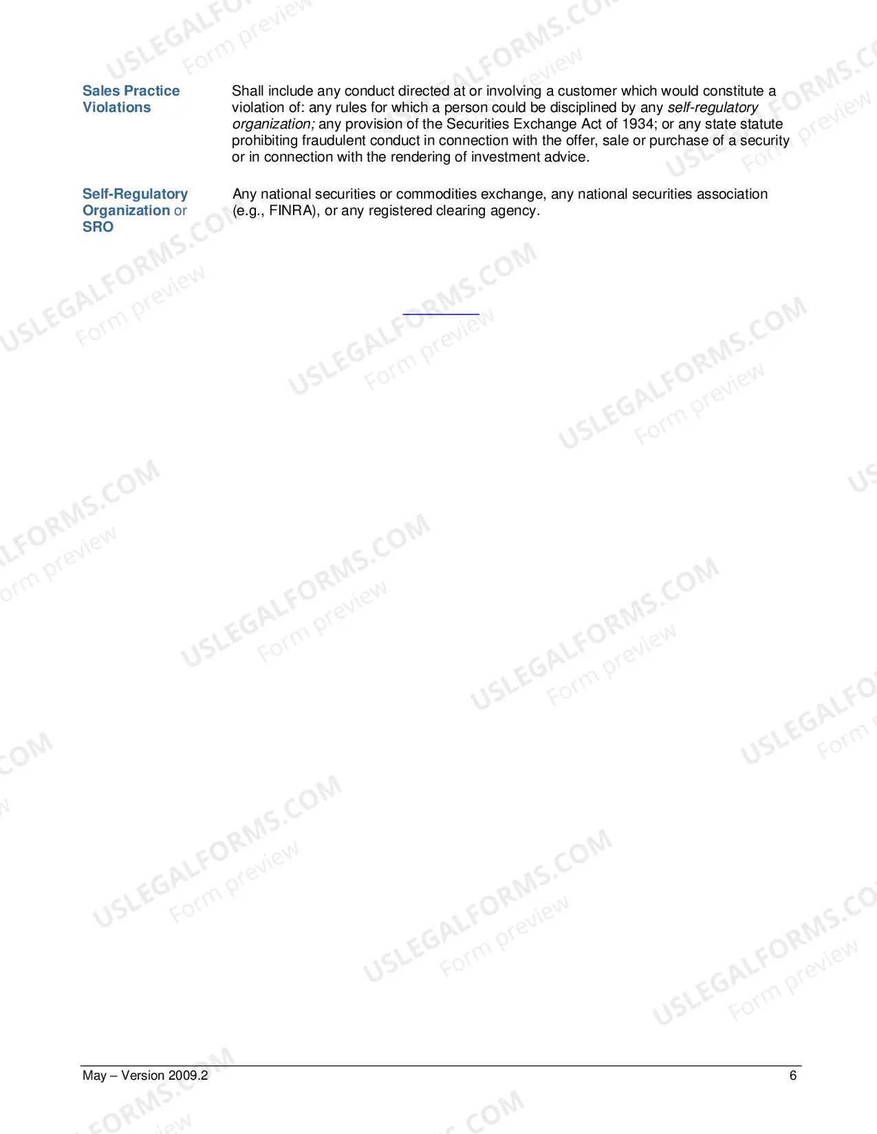 Preview Form U-5 (includes Instructions and Definition of Terms)