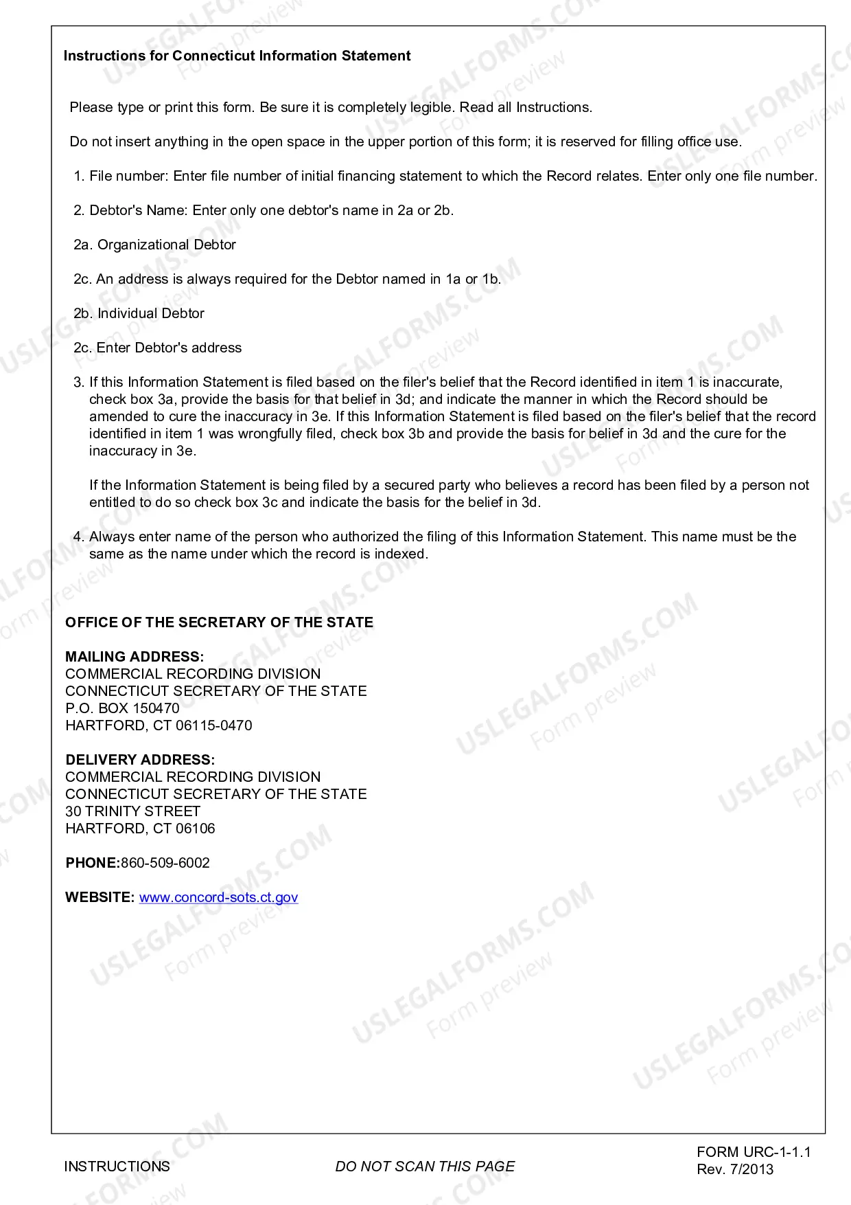 Preview Information Statement / File Online
