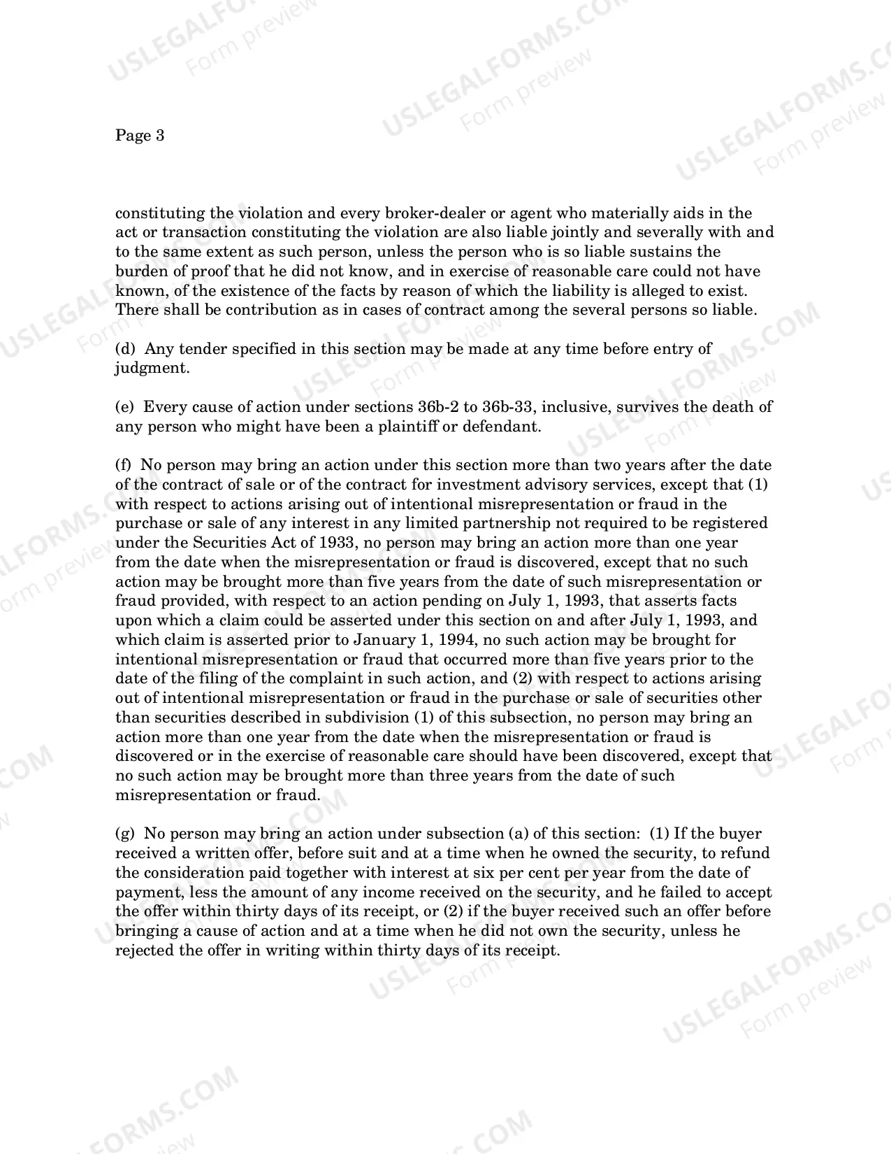 Preview Explanatory Statement And Statement of Non-Prejudice Prepared Pursuant To Section 36b-19(k)