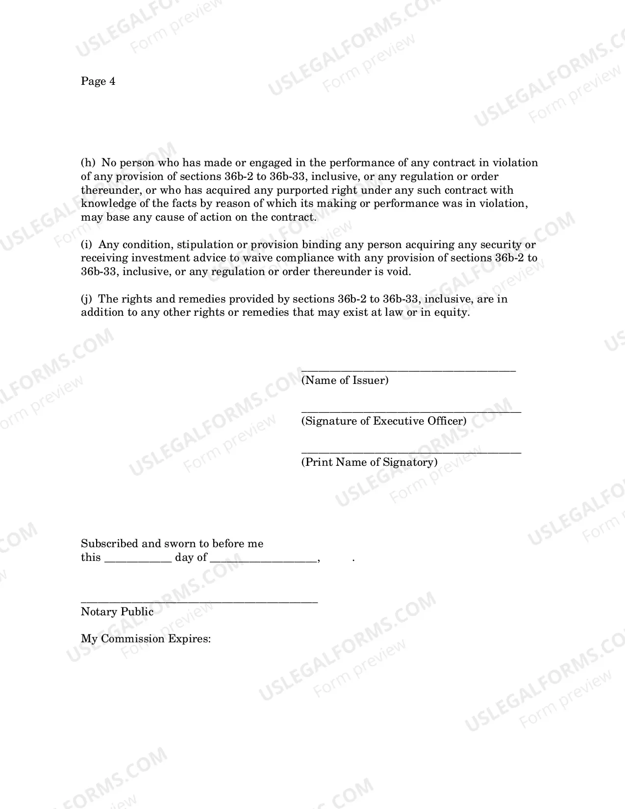 Preview Explanatory Statement And Statement of Non-Prejudice Prepared Pursuant To Section 36b-19(k)