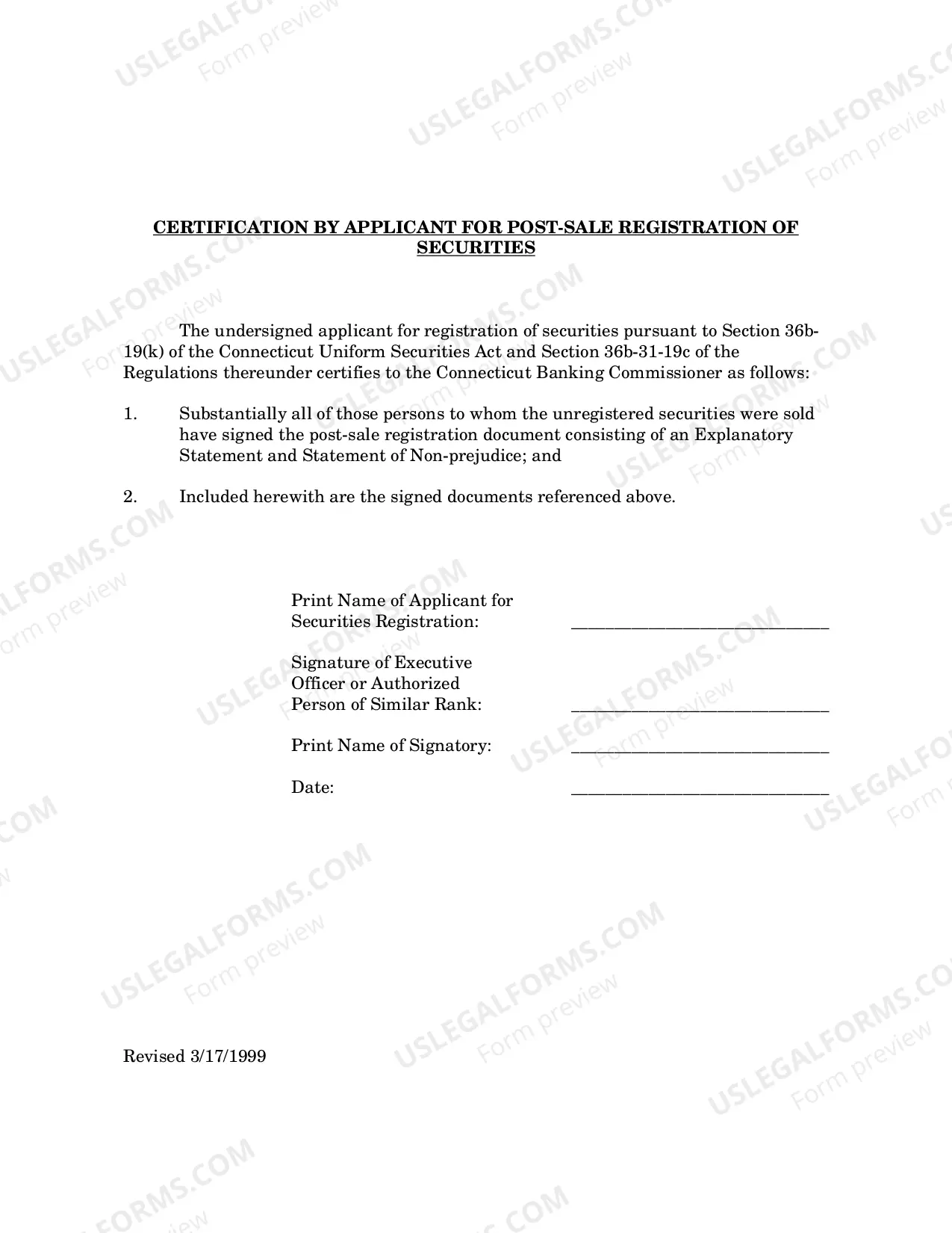 Preview Explanatory Statement And Statement of Non-Prejudice Prepared Pursuant To Section 36b-19(k)