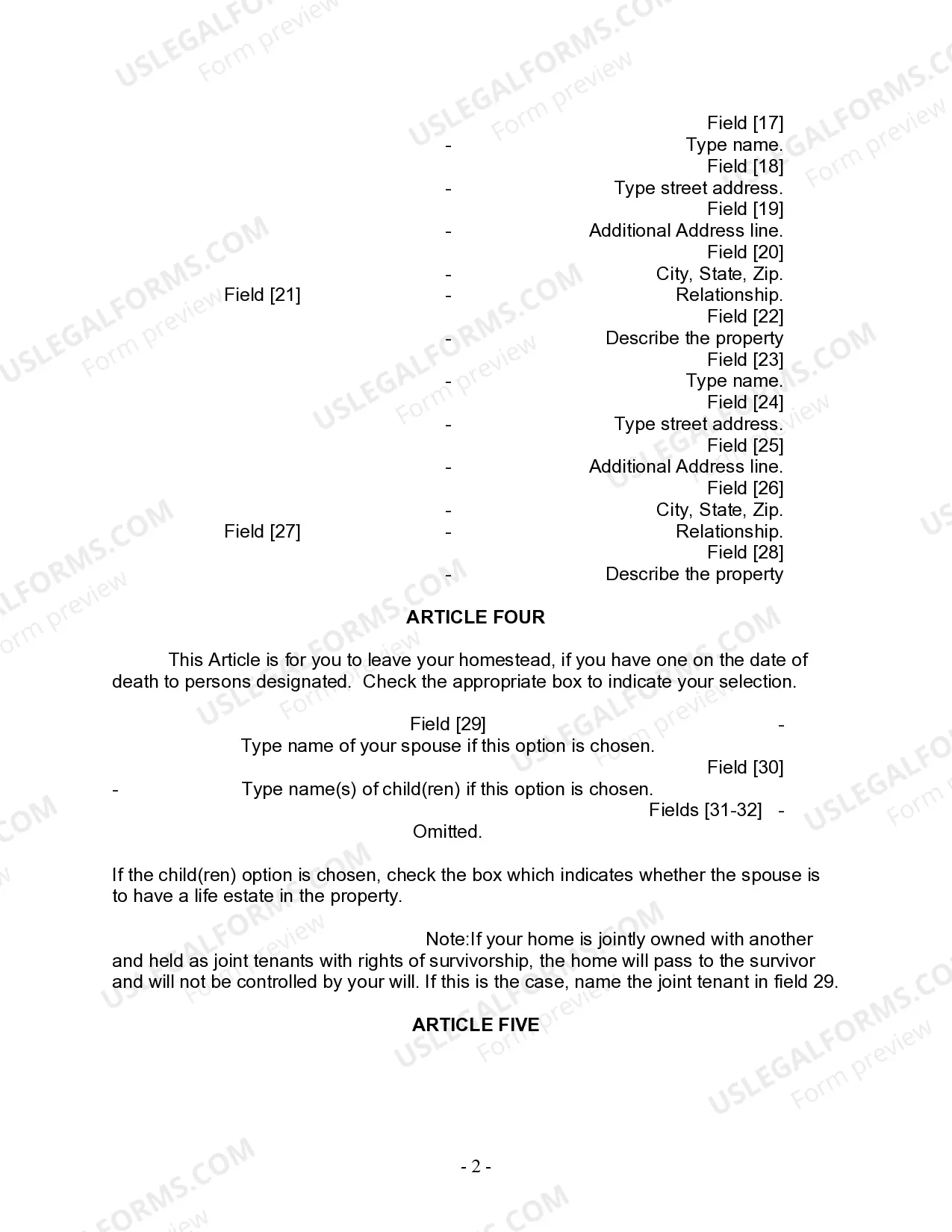 Preview Last Will and Testament for Married Person with Minor Children from Prior Marriage