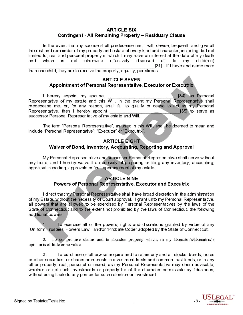 Preview Mutual Wills Package with Last Wills and Testaments for Married Couple with Adult Children