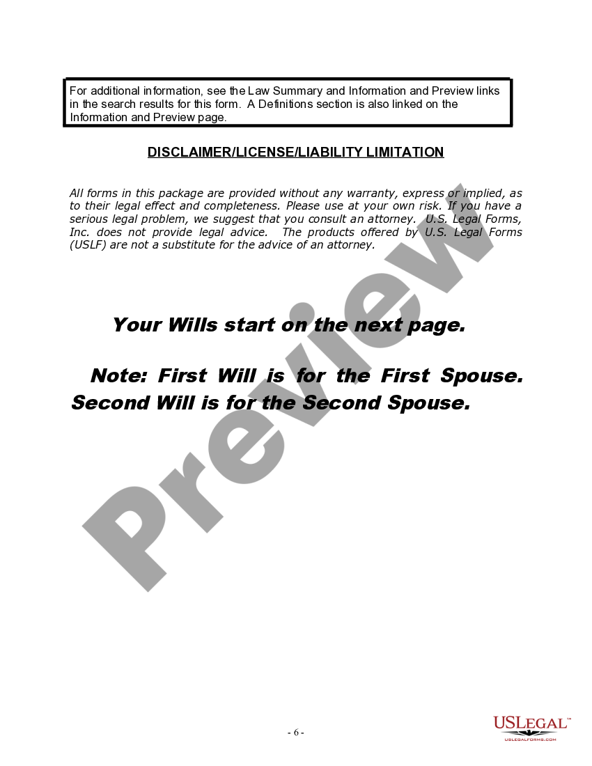 Waterbury Connecticut Mutual Wills package with Last Wills and