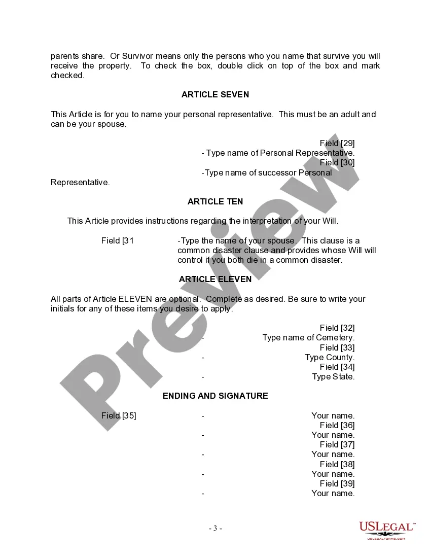 Preview Mutual Wills package with Last Wills and Testaments for Married Couple with No Children