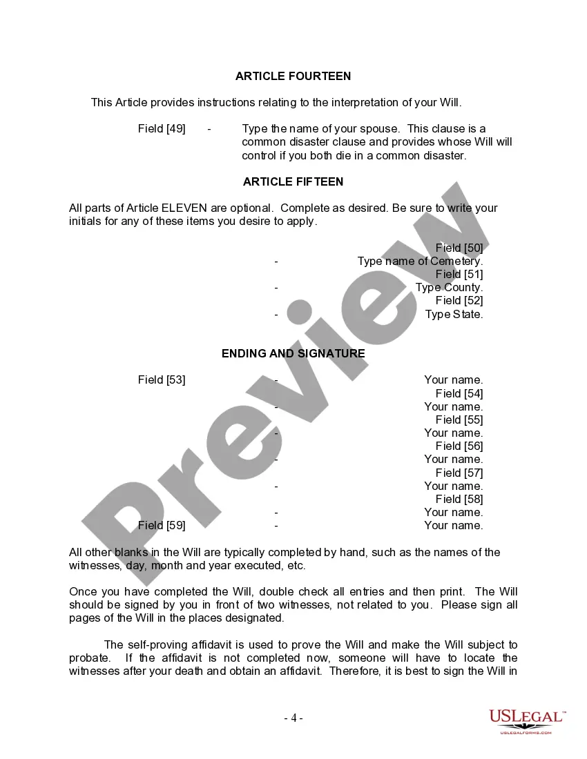 Preview Mutual Wills Package with Last Wills and Testaments for Married Couple with Minor Children