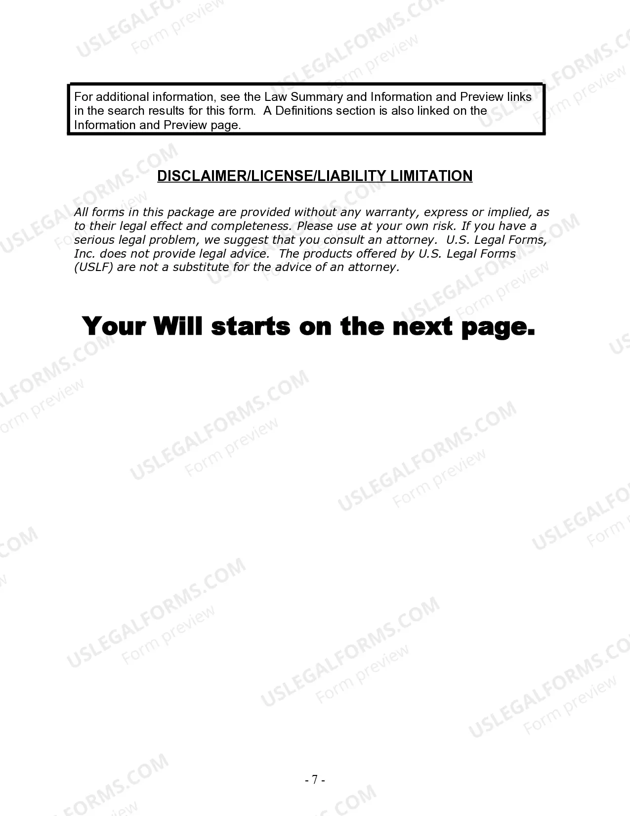 Preview Last Will and Testament for Civil Union Partner with Adult and Minor Children from Prior Marriage