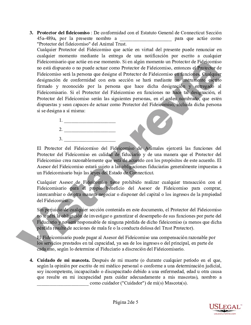 Preview Codicilo al formulario de testamento para enmendar su testamento - Testamentary Pet Trust