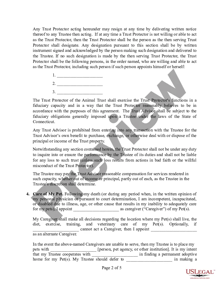 Preview Codicil to Will Form for Amending Your Will - Testamentary Pet Trust