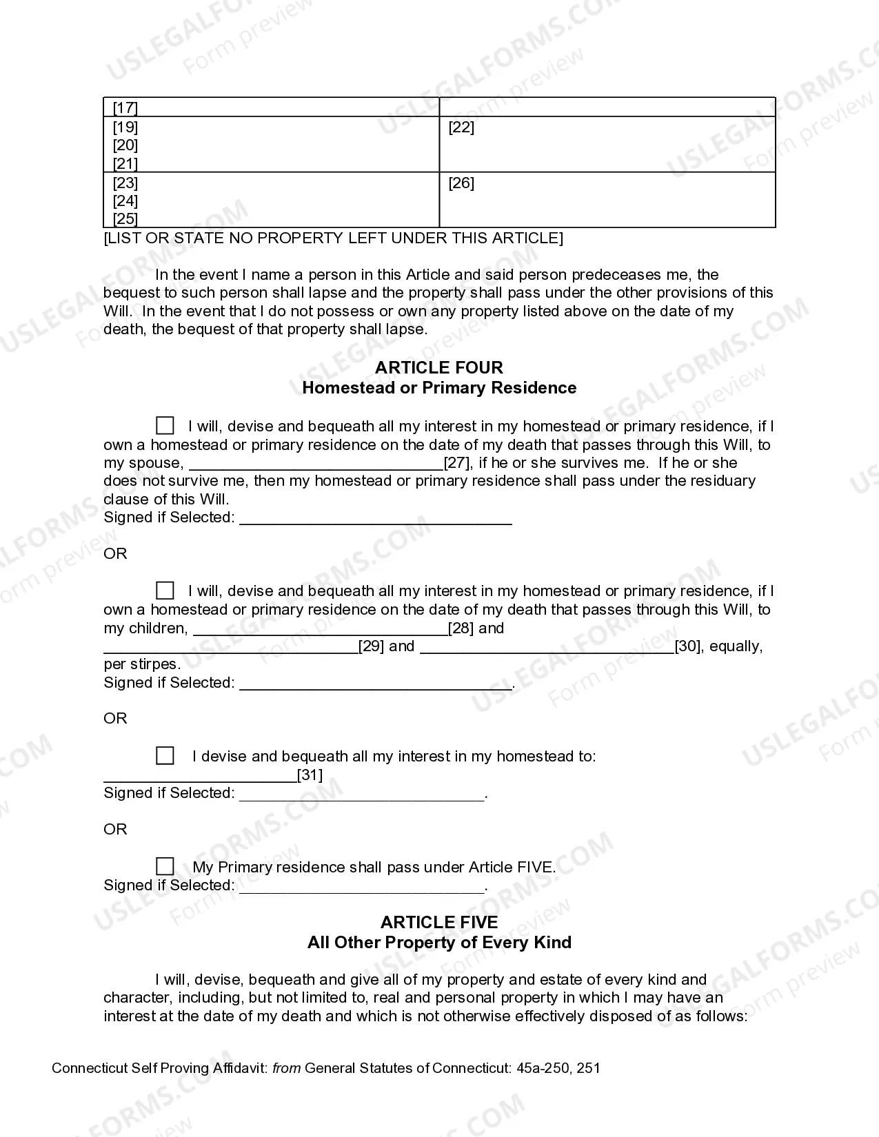Preview Last Will and Testament for other Persons