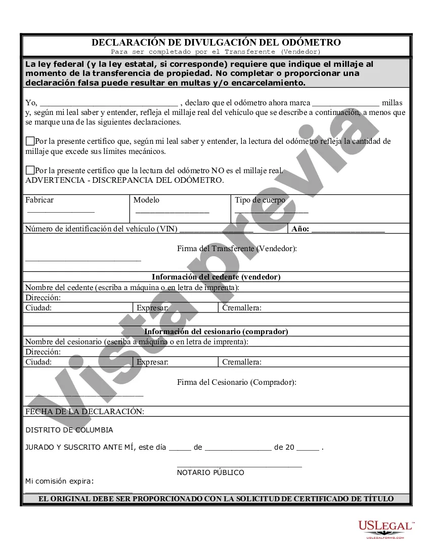 Preview Factura de venta de automóvil y estado de cuenta del odómetro para la venta tal como está