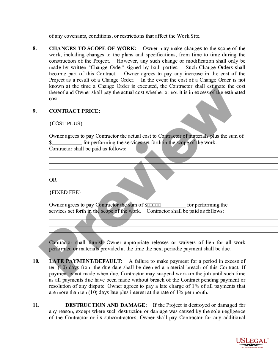 page 1 Fencing Contract for Contractor preview