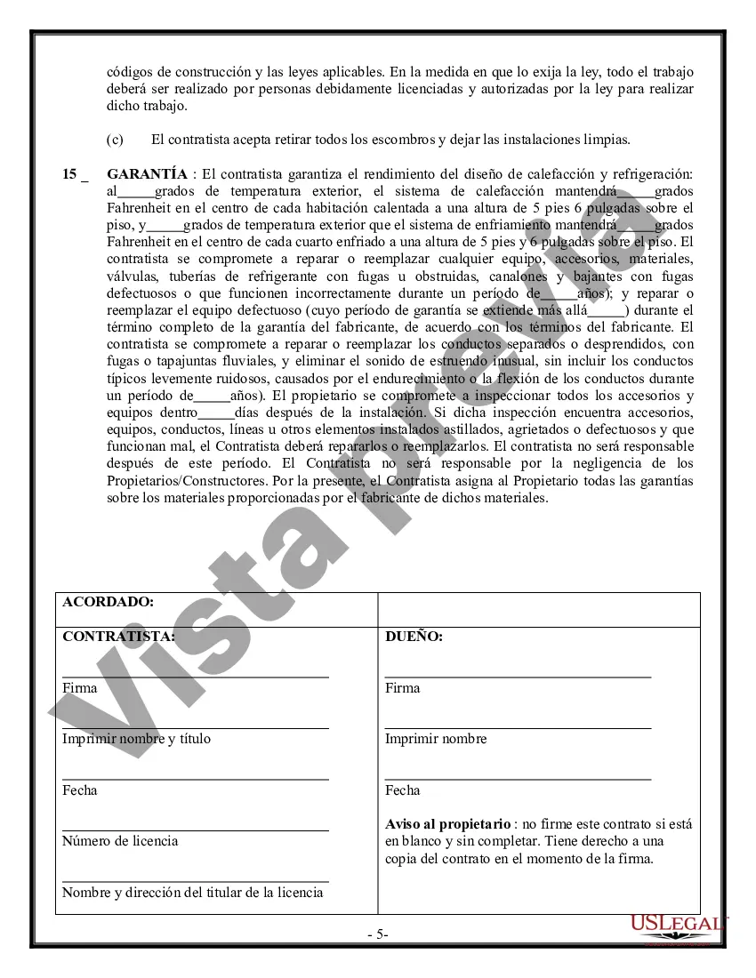 Preview Contrato HVAC para contratista