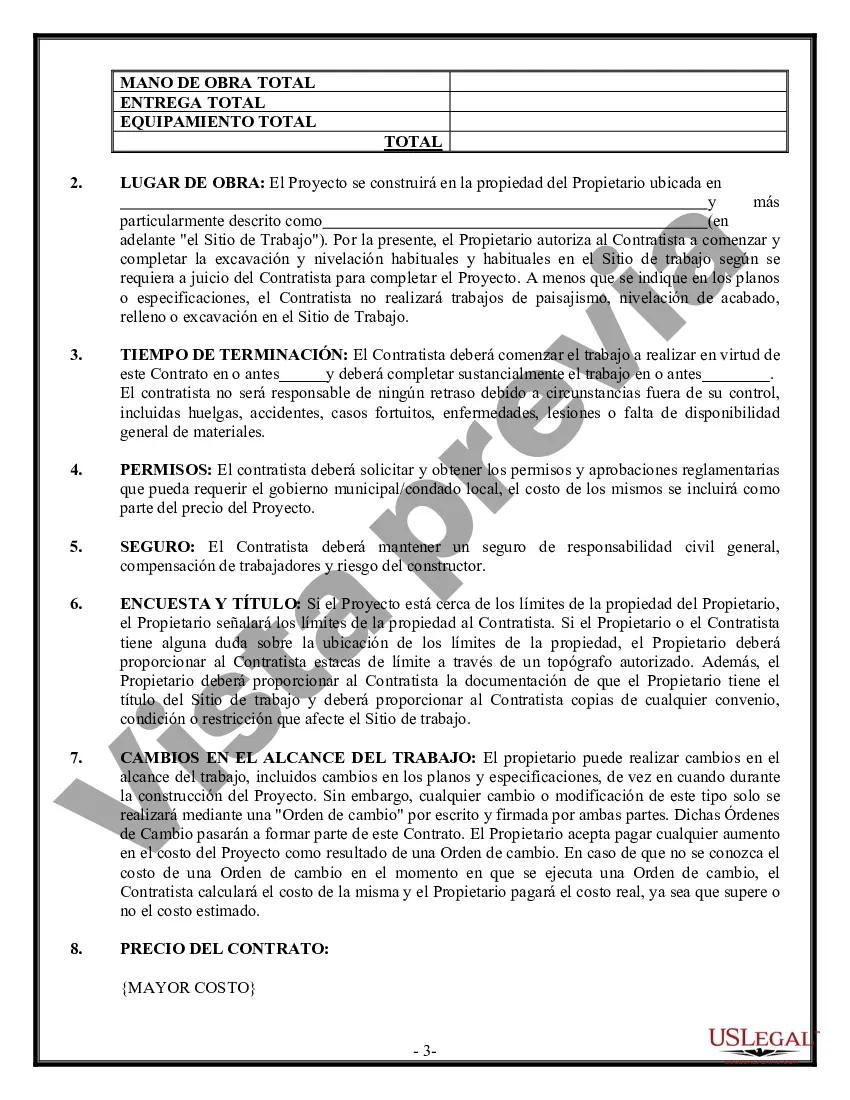 Preview Contrato de paisajismo para contratista