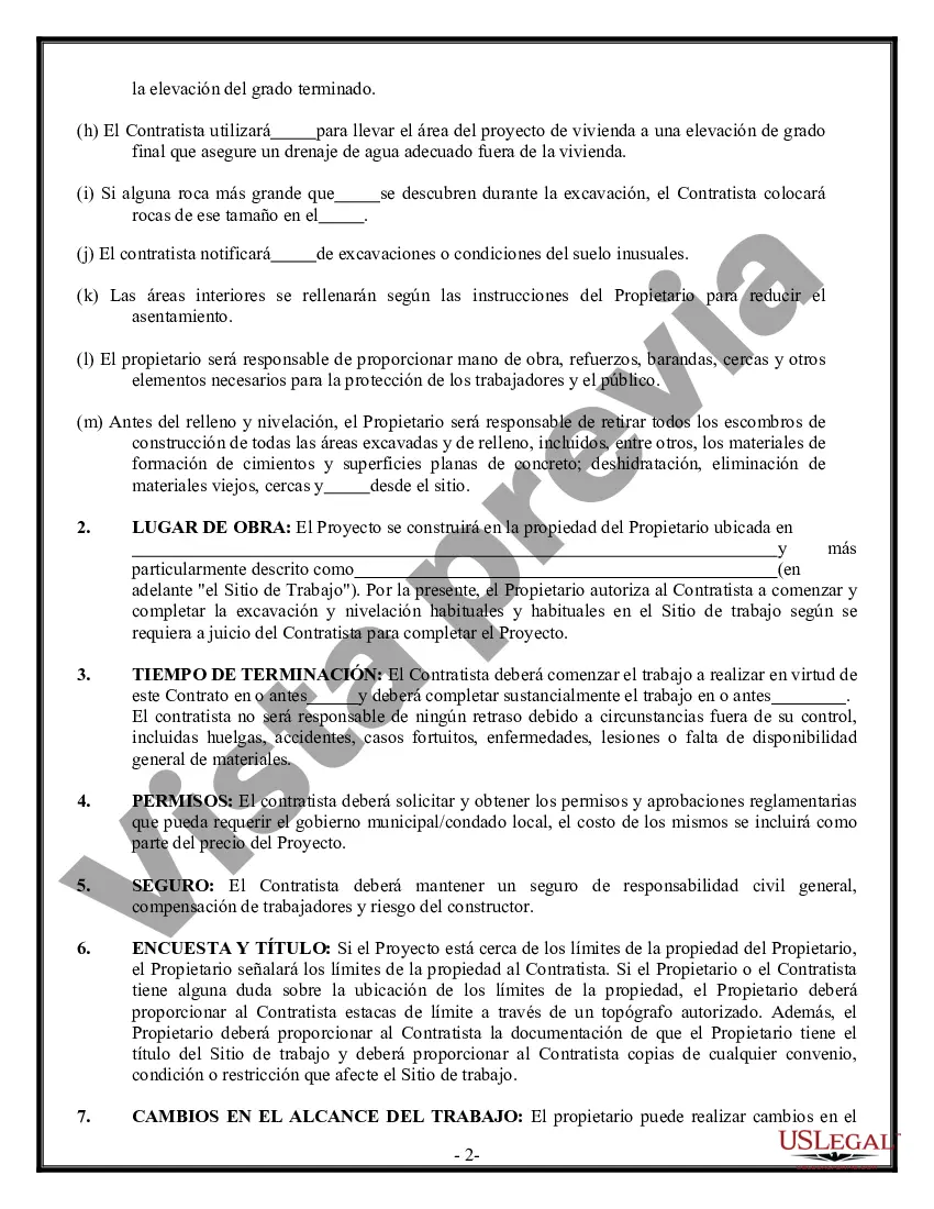Preview Contrato de excavadora para contratista