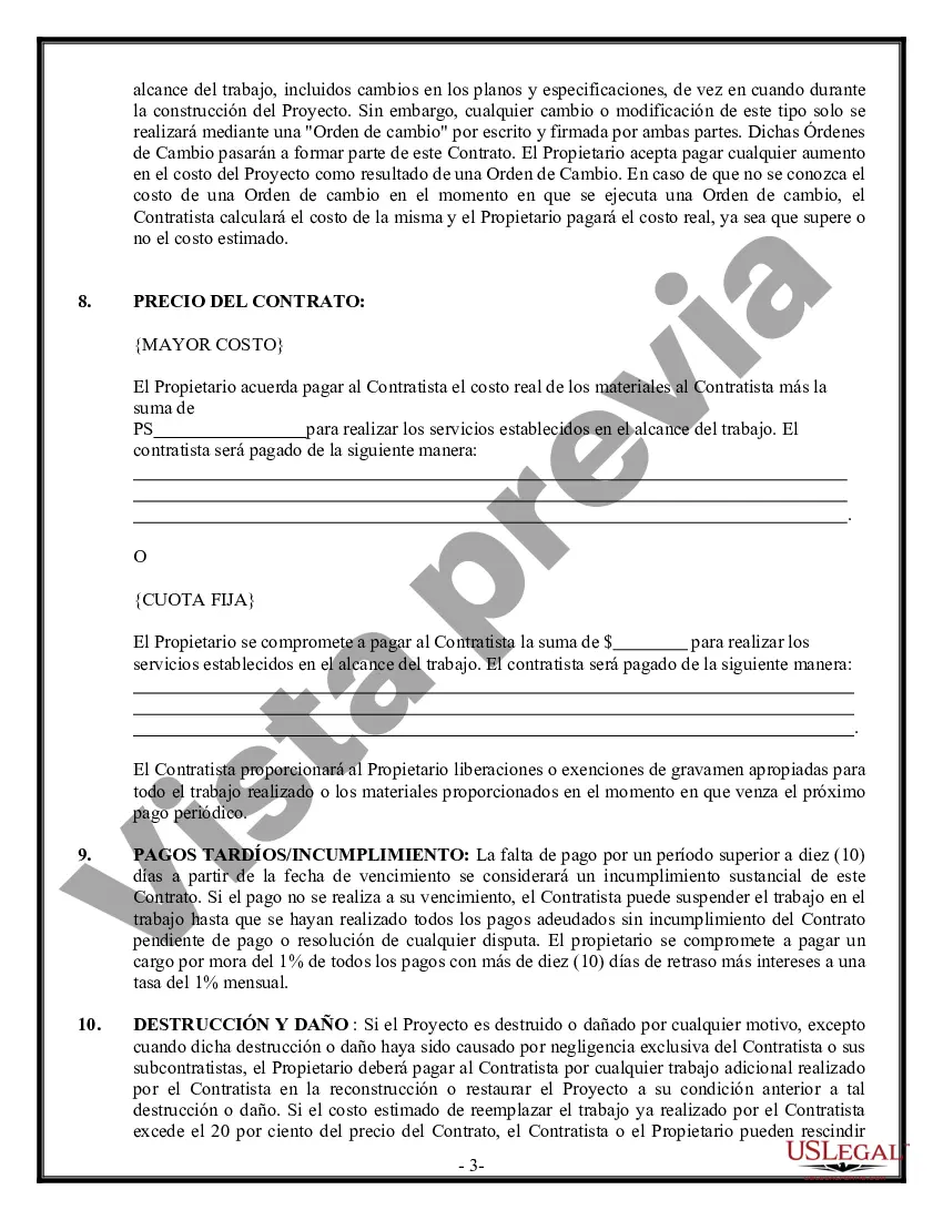 Preview Contrato de excavadora para contratista