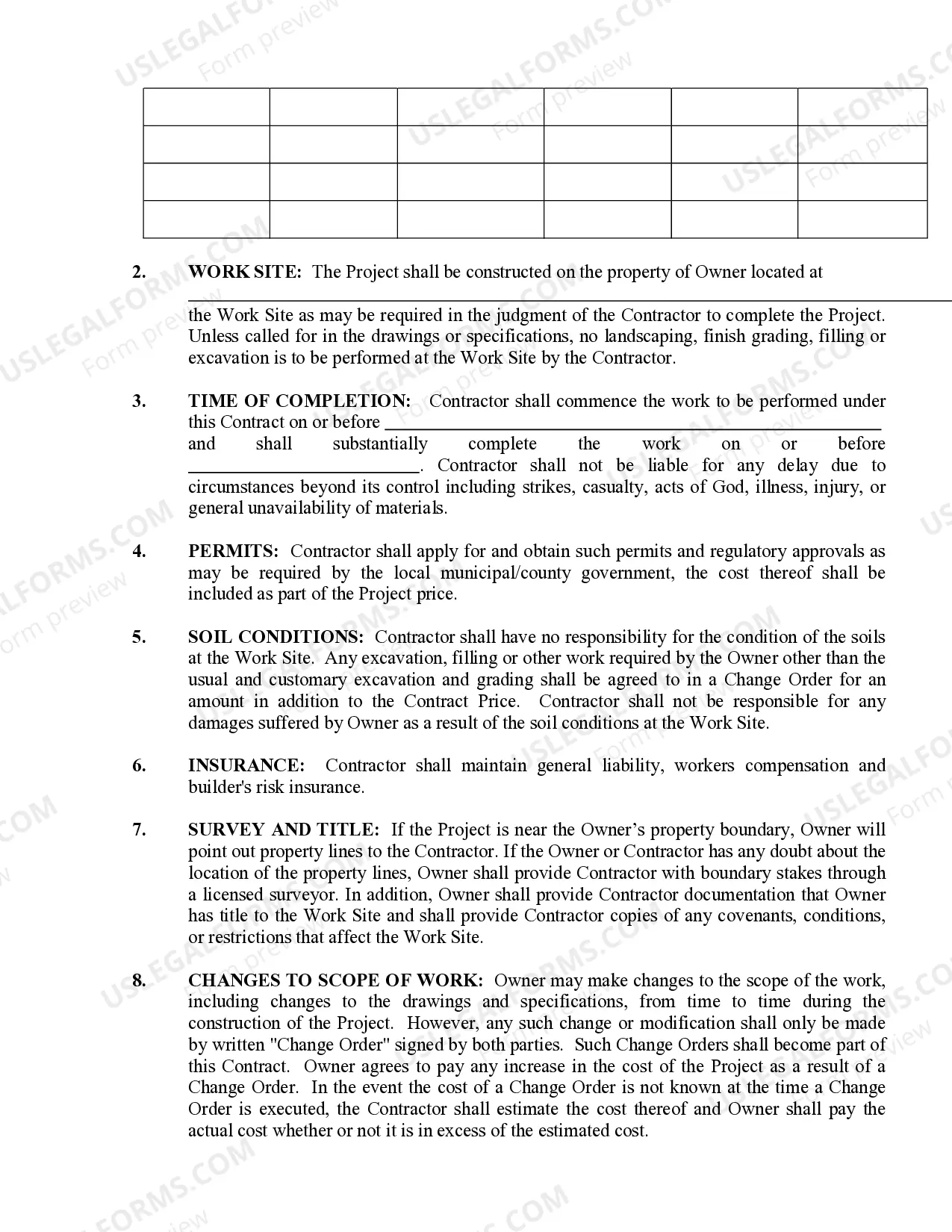 Preview Renovation Contract for Contractor