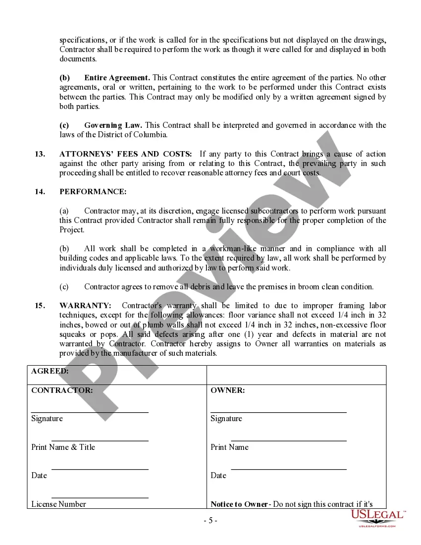 Preview Framing Contract for Contractor