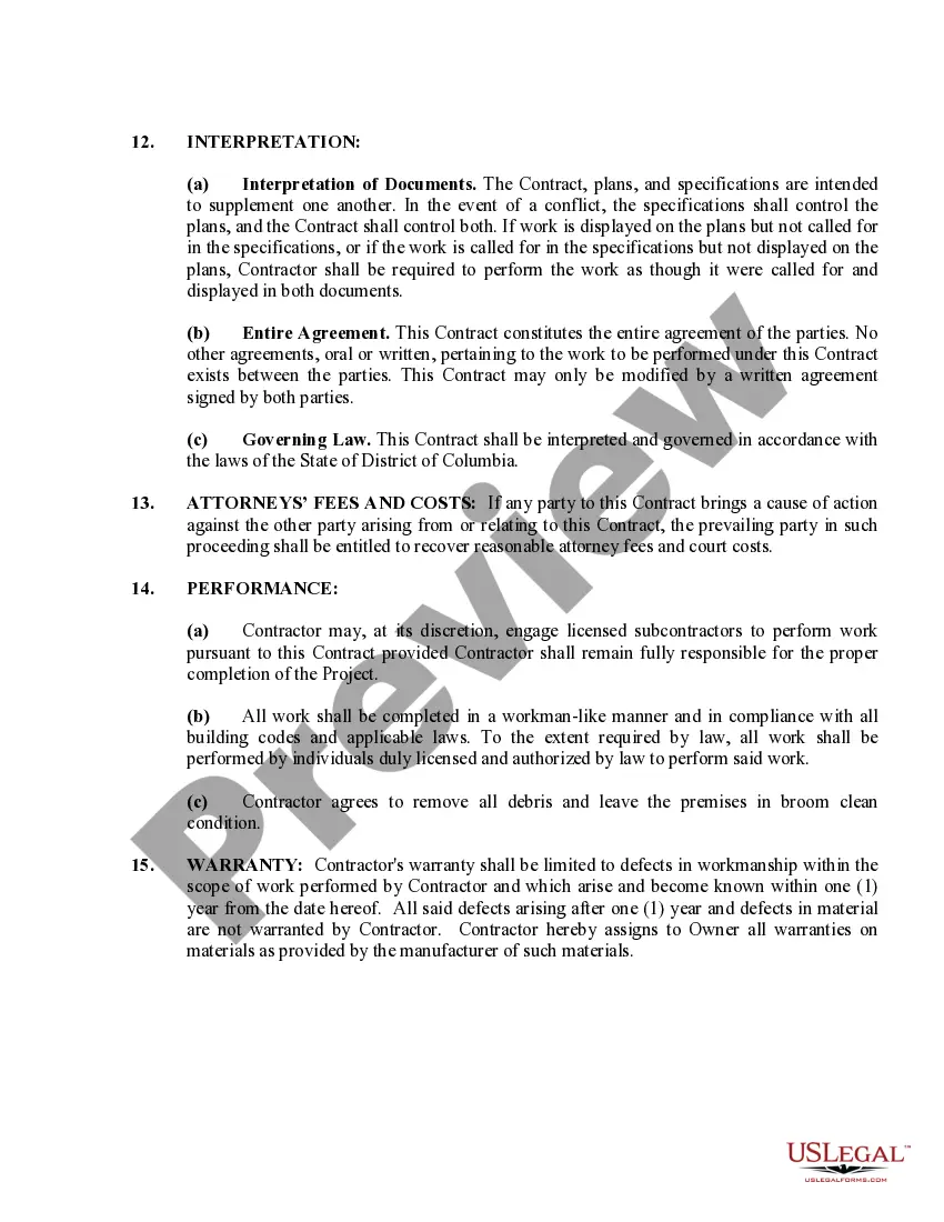 Preview Security Contract for Contractor