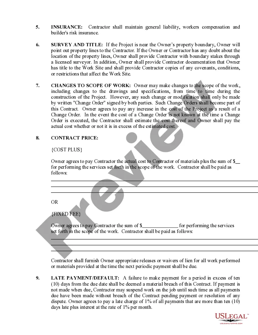 Preview Insulation Contract for Contractor