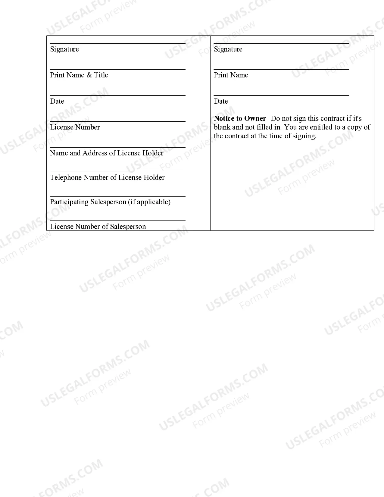Preview Refrigeration Contract for Contractor