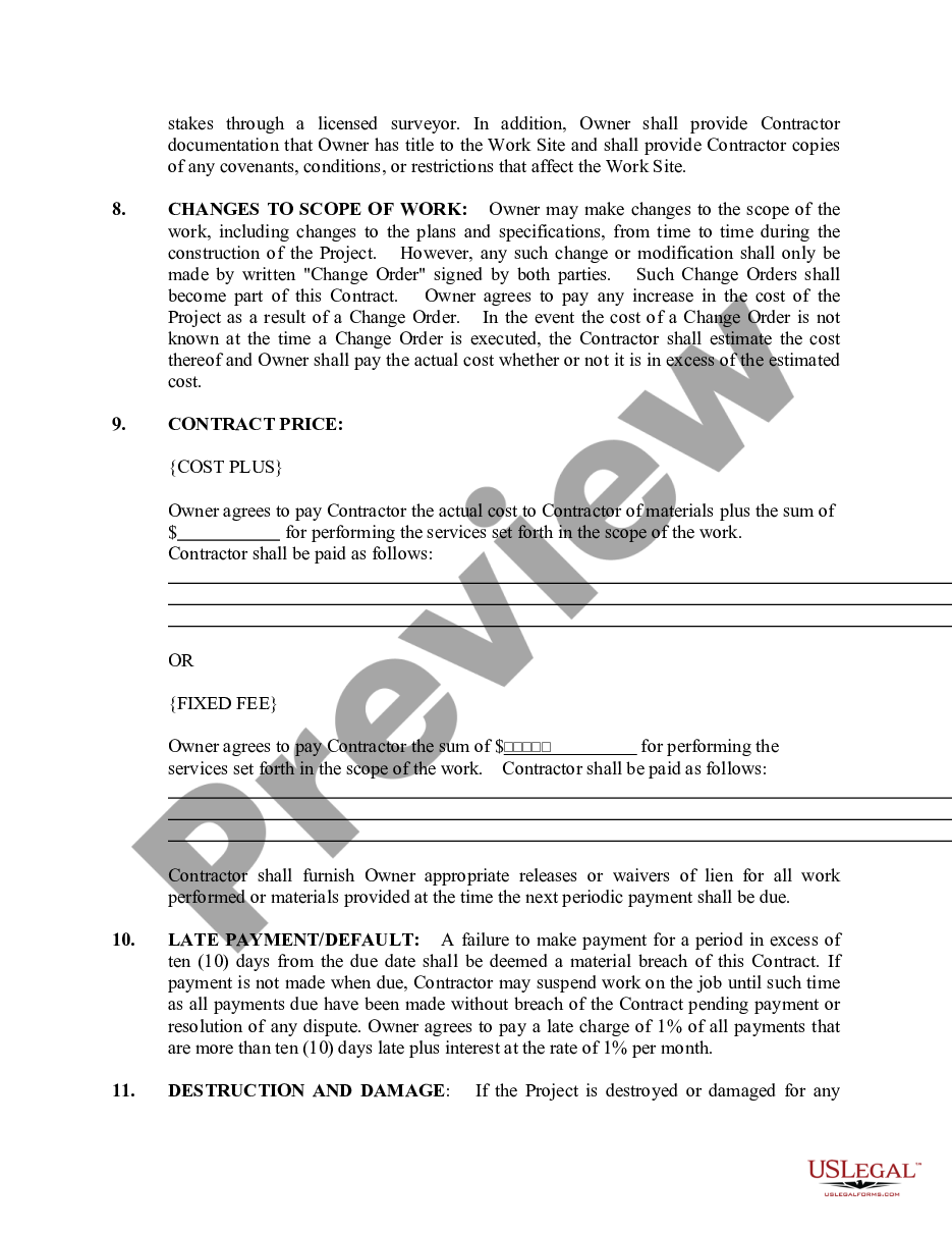 page 1 Drainage Contract for Contractor preview