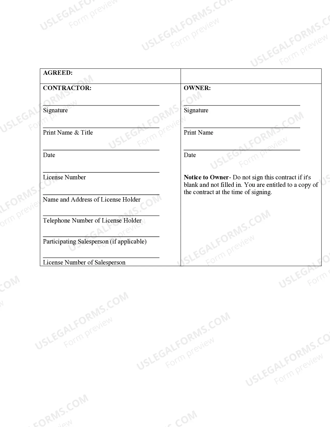 Preview Drainage Contract for Contractor