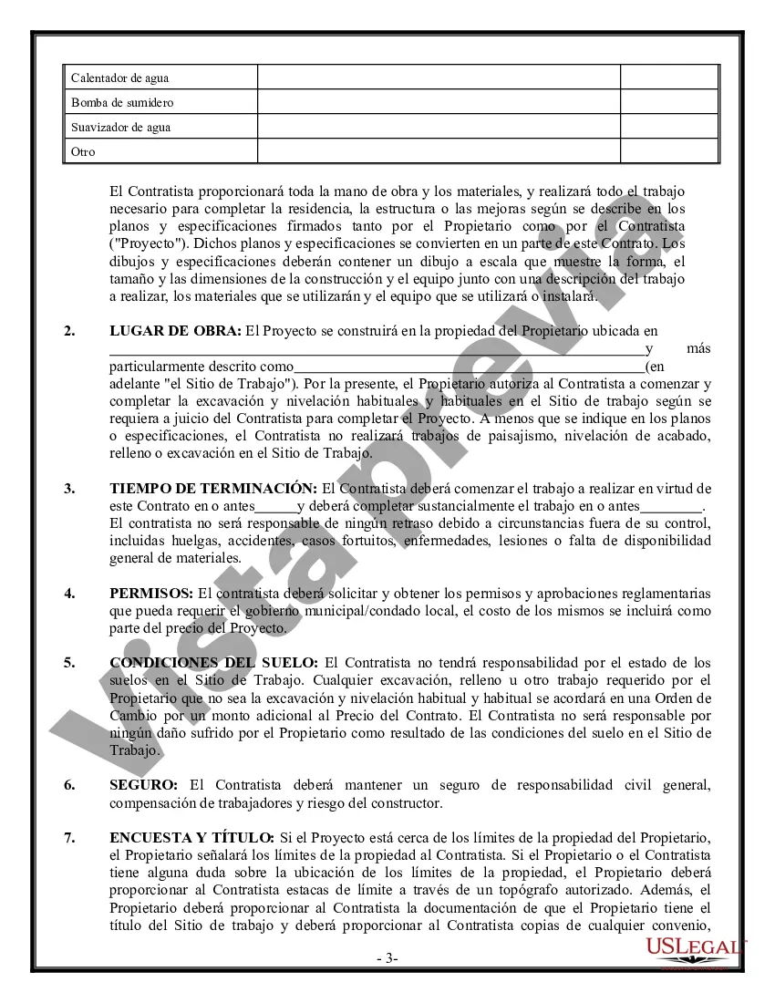 Preview Contrato de plomería para contratista