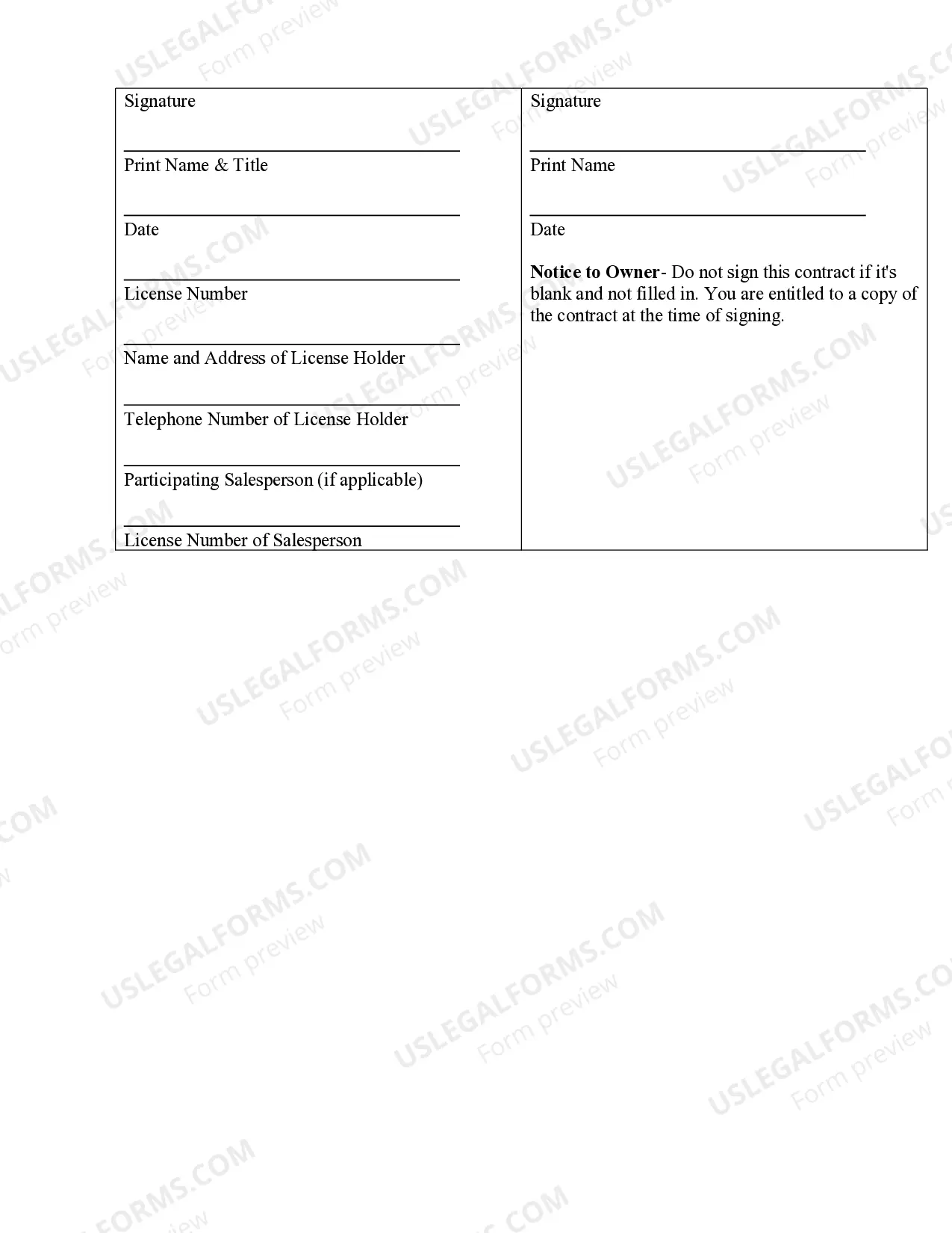 Preview Plumbing Contract for Contractor