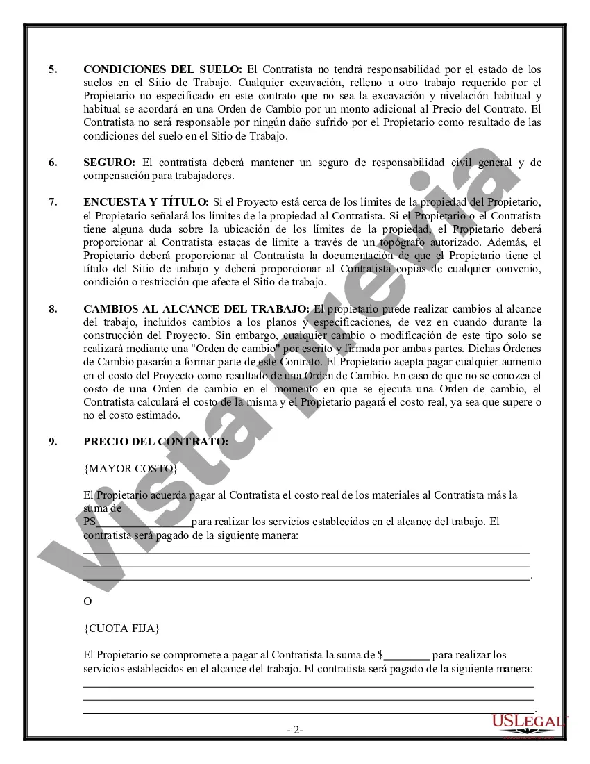 Preview Contrato de albañil para contratista