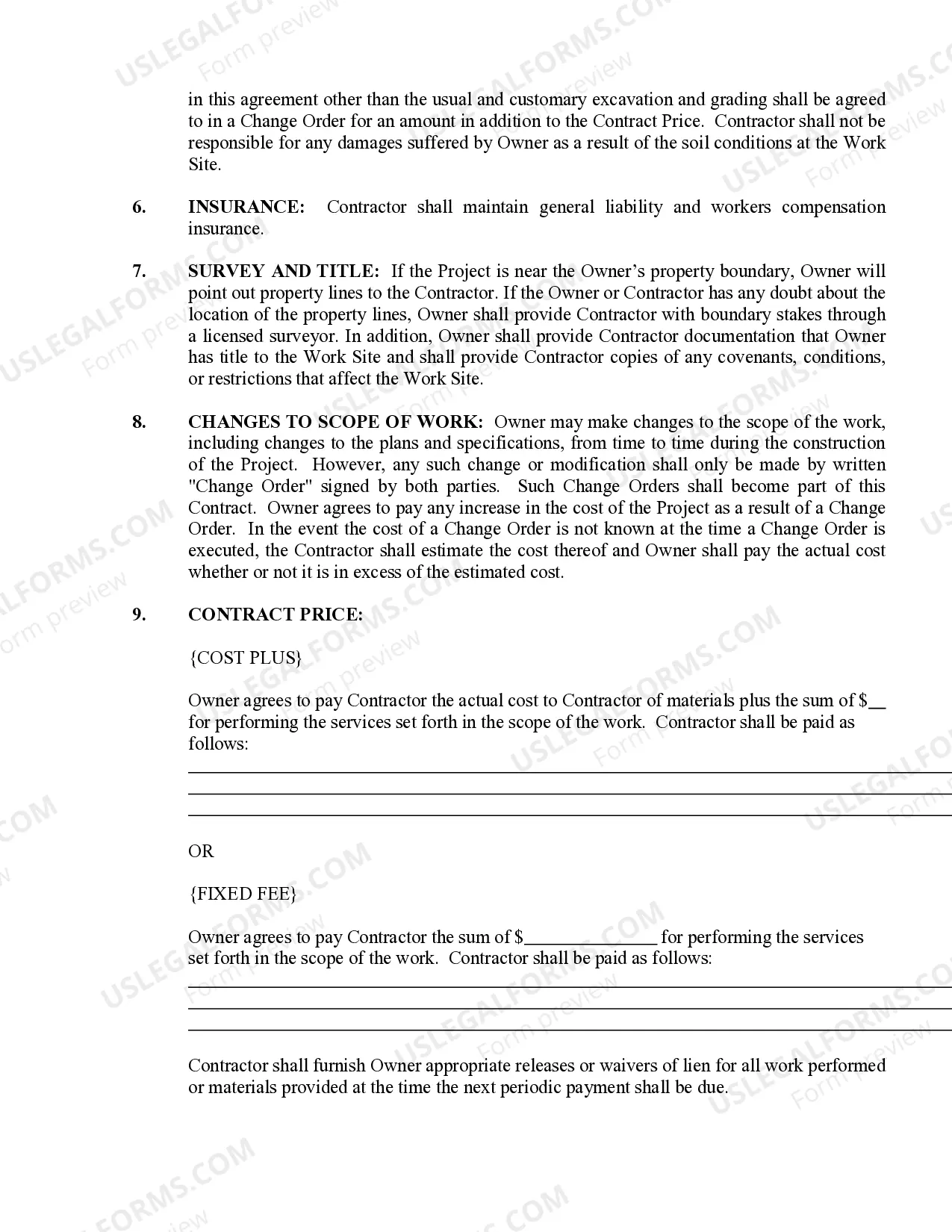 Preview Brick Mason Contract for Contractor