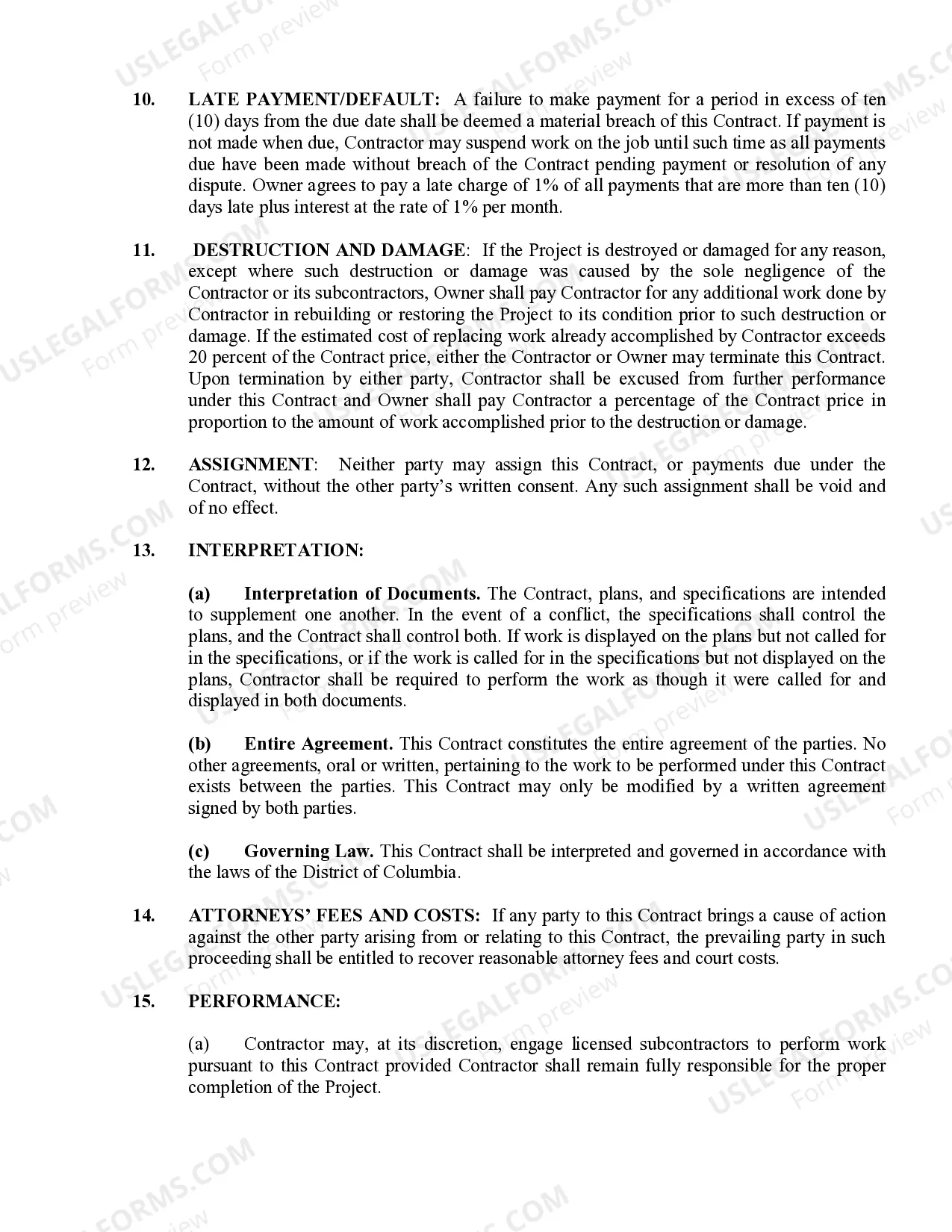 Preview Brick Mason Contract for Contractor