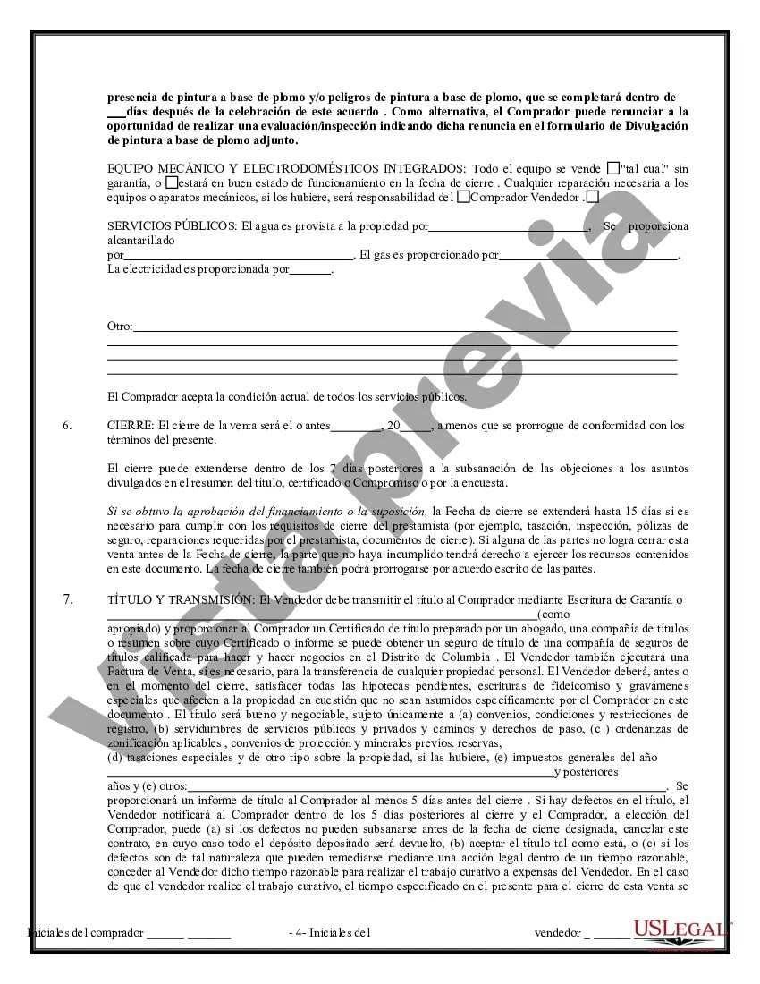 Preview Contrato de Compraventa de Bienes Inmuebles sin Corredor para Acuerdo de Venta de Casa Residencial