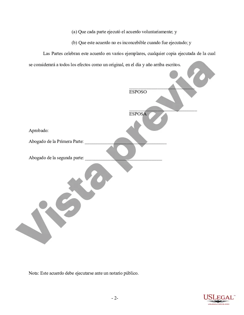 Preview Revocación del Acuerdo Prematrimonial o Prenupcial