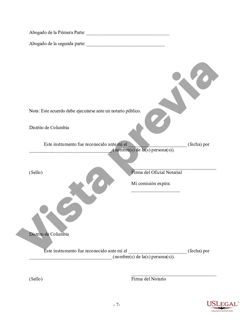 Preview Acuerdo prematrimonial prenupcial de DC con estados financieros
