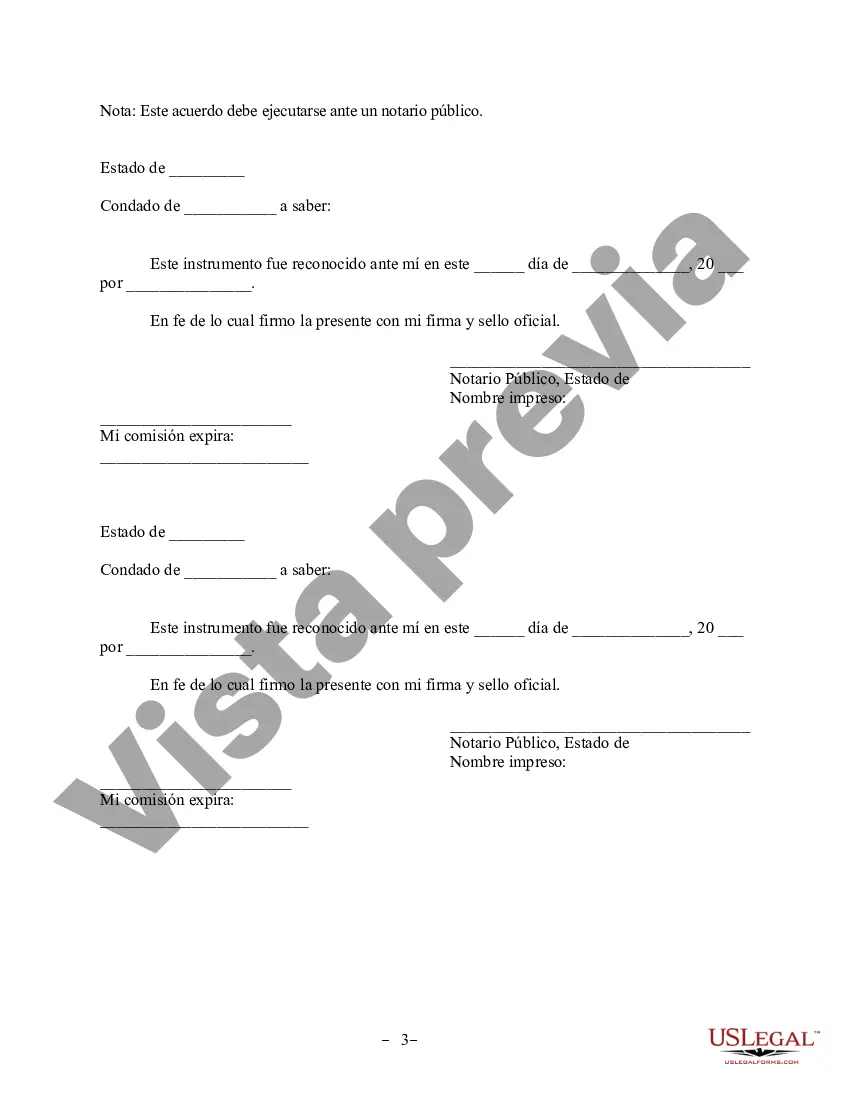 Preview Revocación del Acuerdo de propiedad posnupcial - Distrito de Columbia