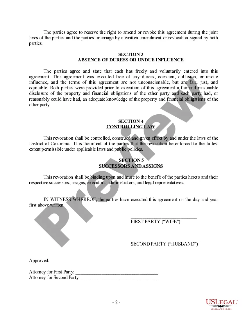Get Revocation of Postnuptial Property Agreement Preview Revocation of Postnuptial Property Agreement