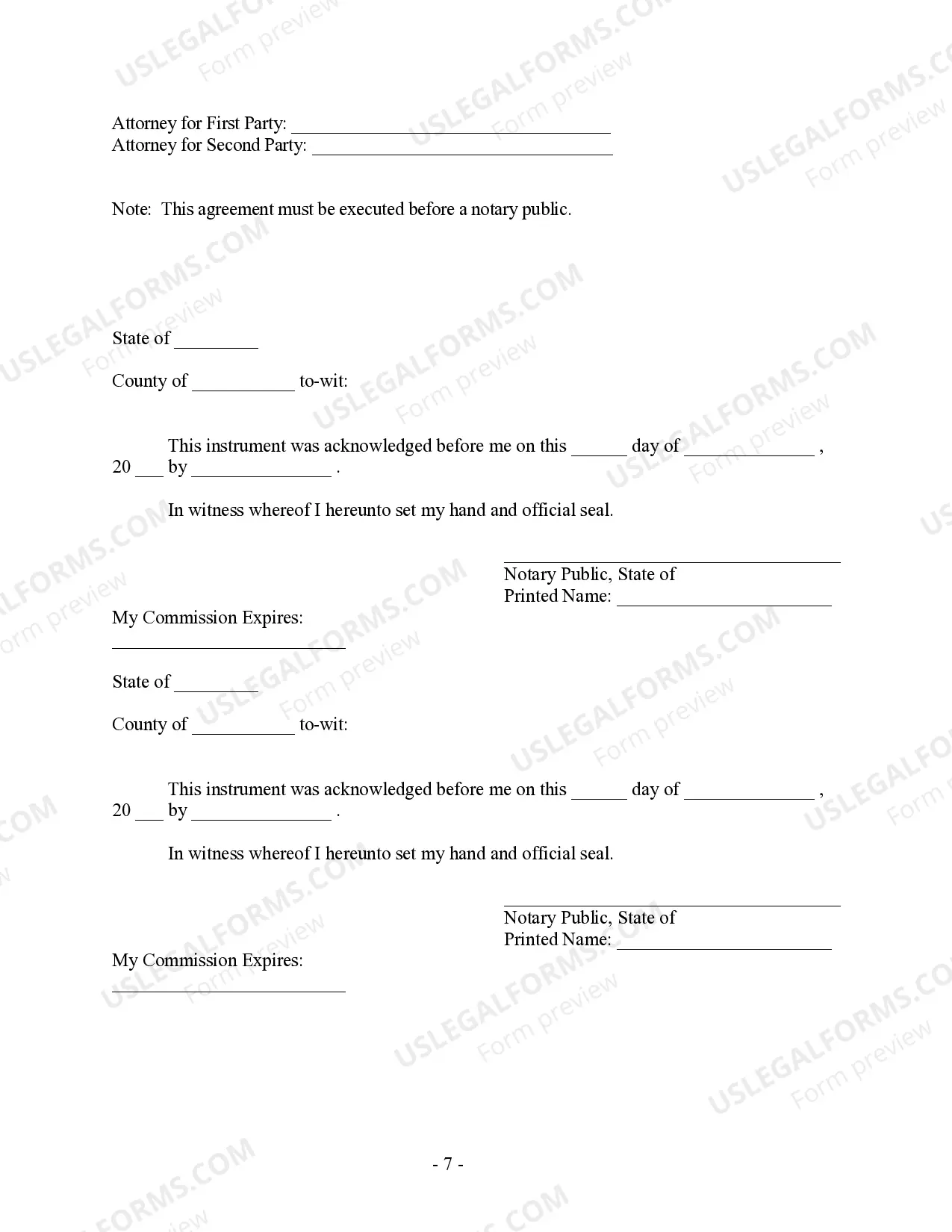 Preview Postnuptial Property Agreement