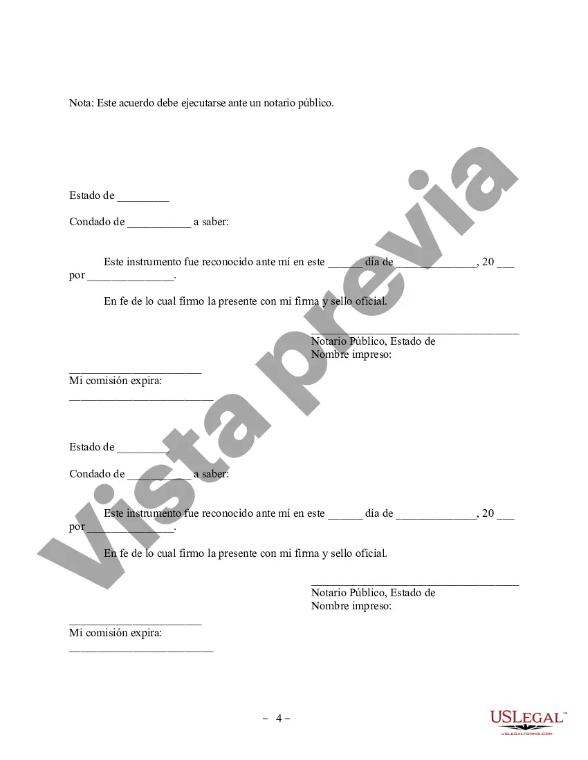 Preview Enmienda al Acuerdo de propiedad posnupcial - Distrito de Columbia