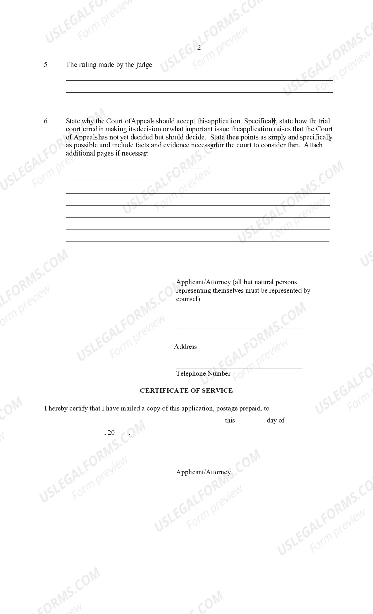 Preview Application for Allowance of Appeal from the Small Claims and Conciliation Branch