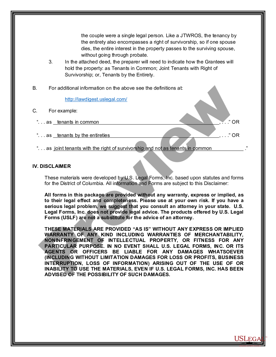 page 2 Quitclaim Deed from Husband and Wife to Husband, Wife and an Individual. preview