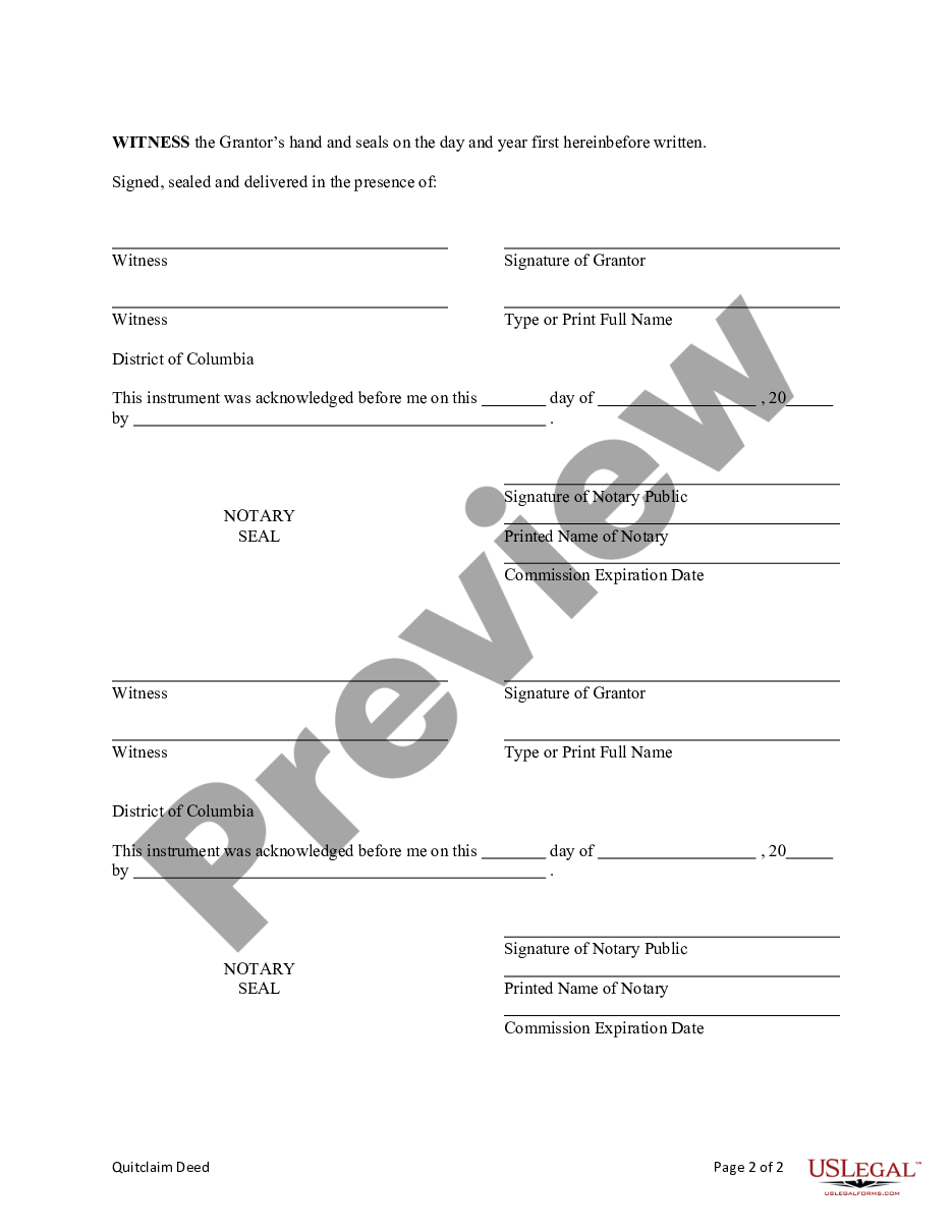 page 4 Quitclaim Deed from Husband and Wife to Husband, Wife and an Individual. preview