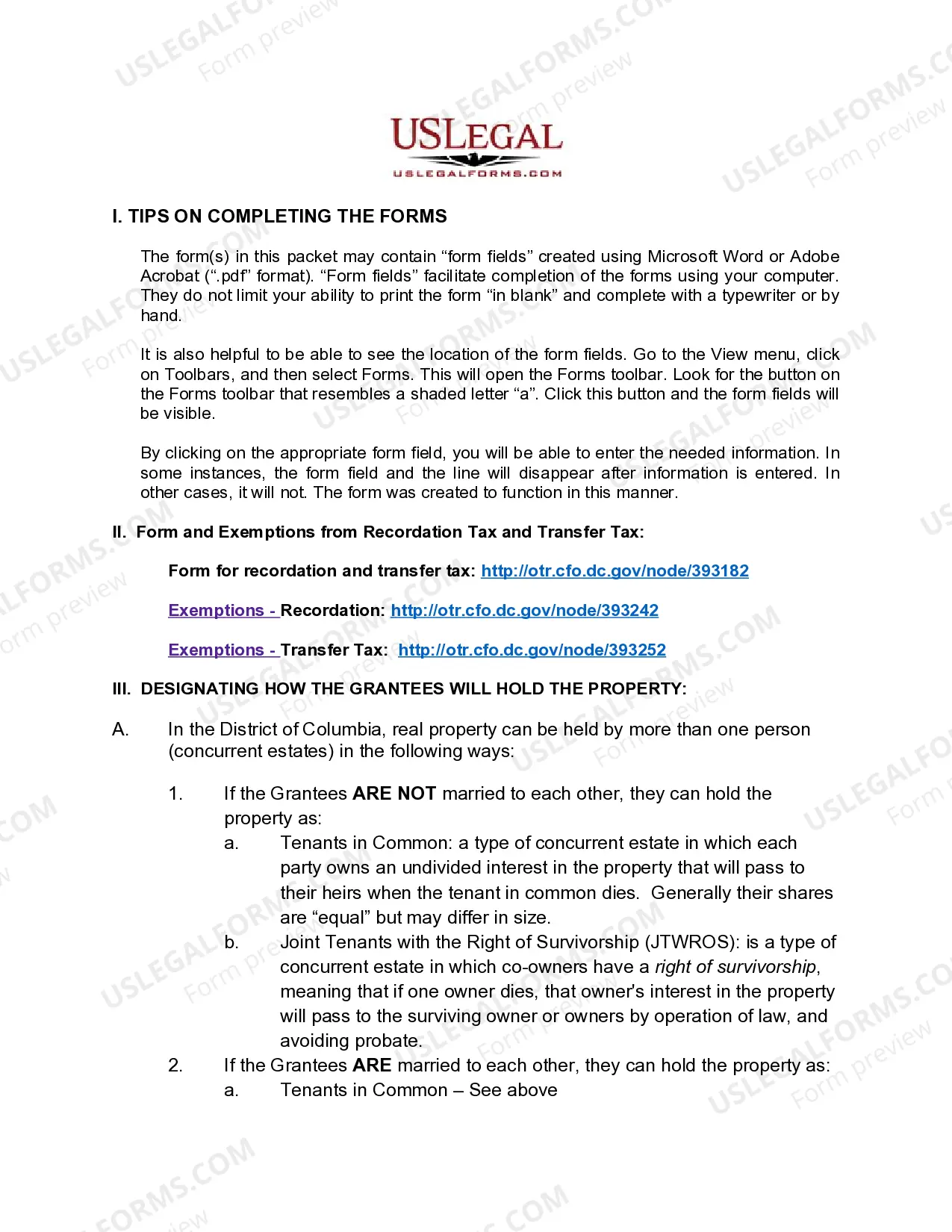 Preview Quitclaim Deed from Husband and Wife to Husband, Wife and an Individual.