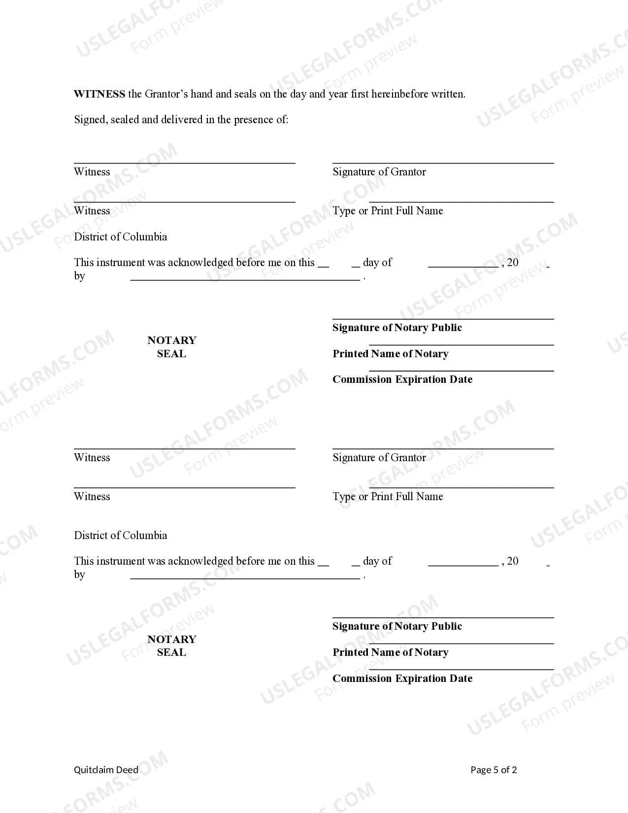 Preview Quitclaim Deed from Husband and Wife to Husband, Wife and an Individual.