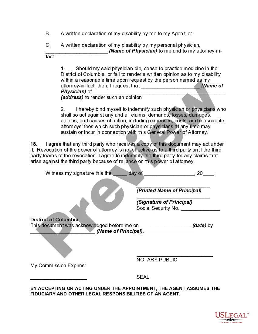 Preview Springing General and Durable Power of Attorney