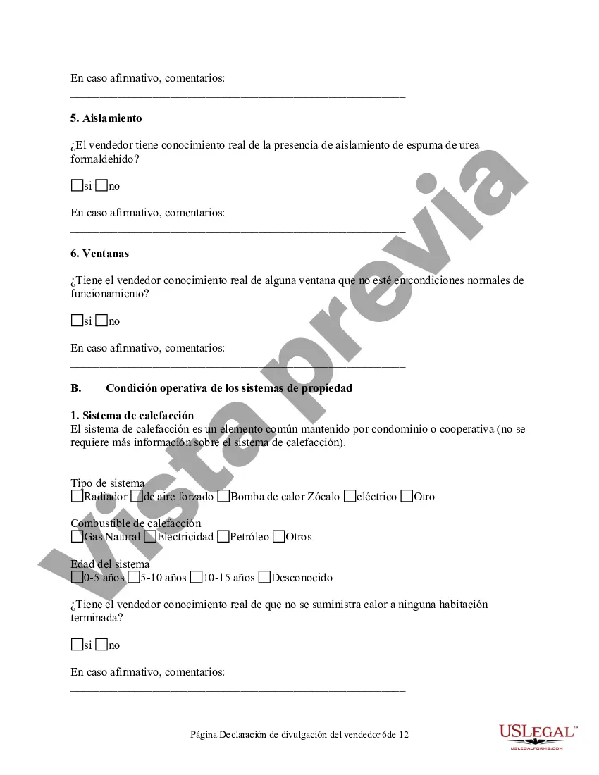 Preview Declaración de Divulgación de Ventas de Bienes Raíces Residenciales