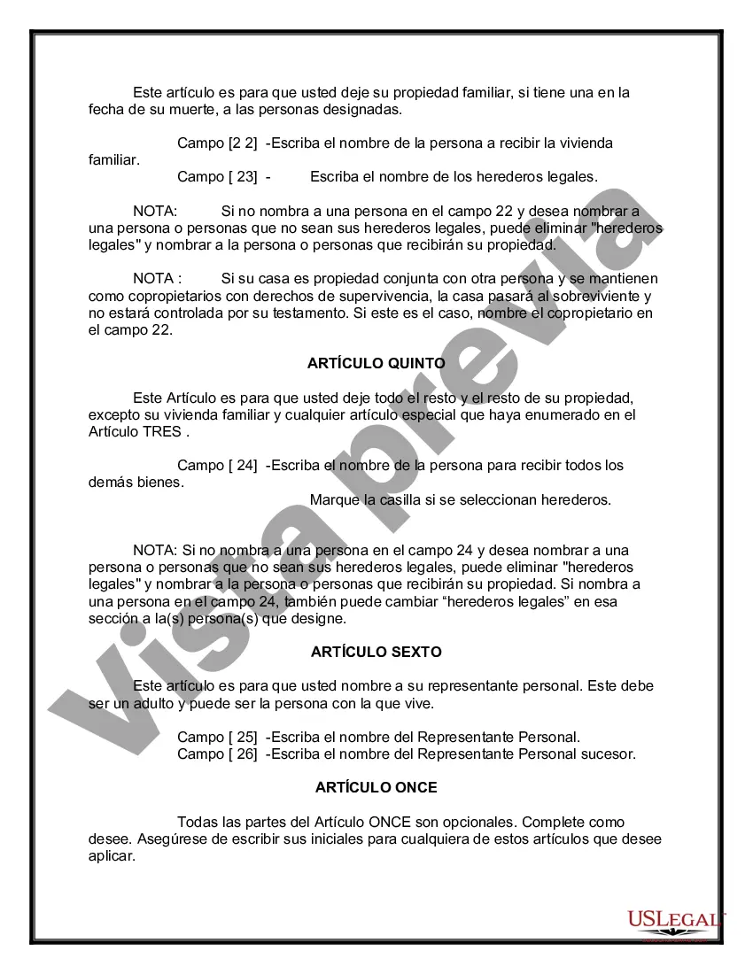 Preview Testamentos mutuos que contienen última voluntad y testamentos para personas solteras que viven juntas sin hijos