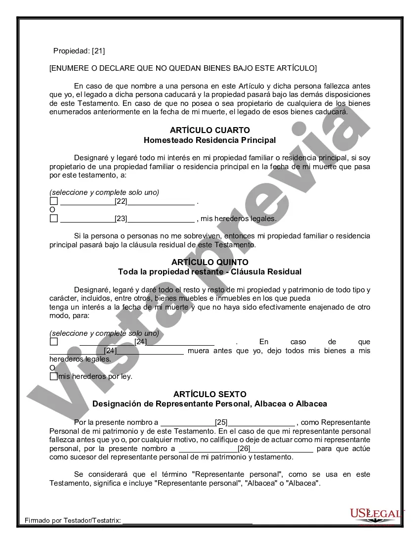 Preview Testamentos mutuos que contienen última voluntad y testamentos para personas solteras que viven juntas sin hijos