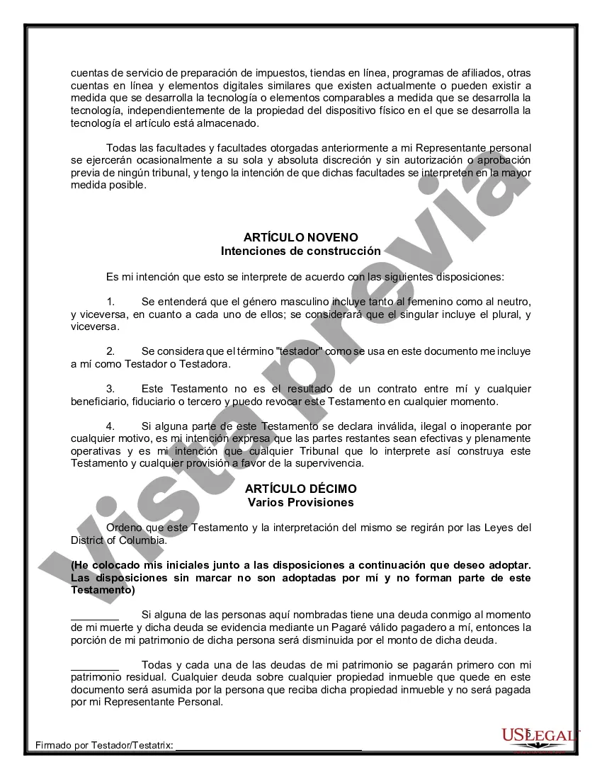 Preview Testamentos mutuos que contienen última voluntad y testamentos para personas solteras que viven juntas sin hijos